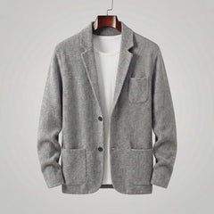 Tailored jacket met V-neck