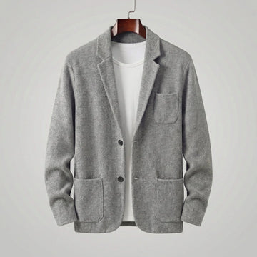 Tailored jacket met V-neck