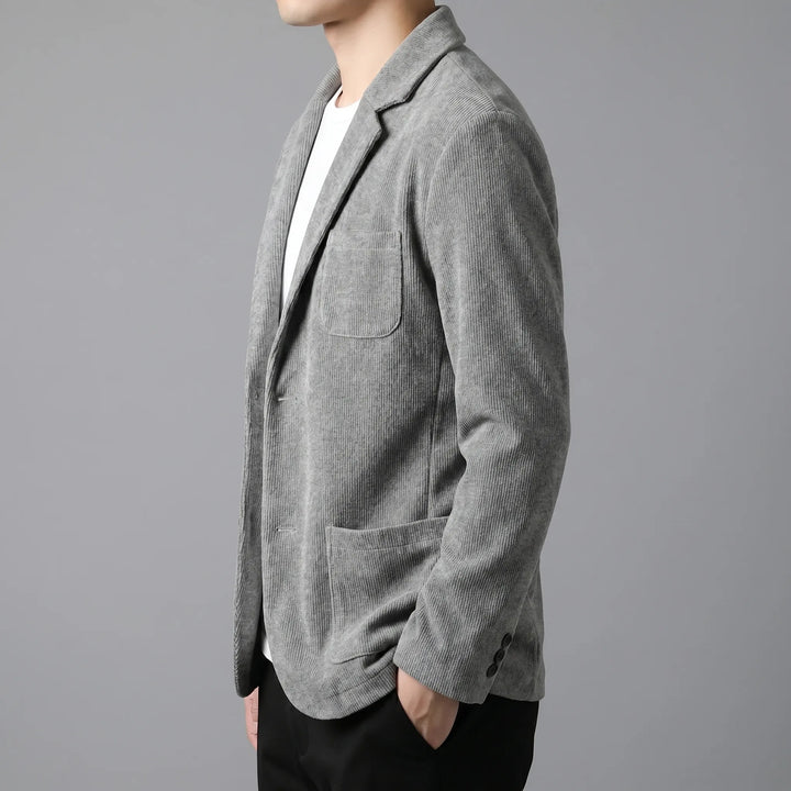 Tailored jacket met V-neck