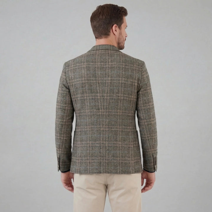 Checked blazer met lange mouwen
