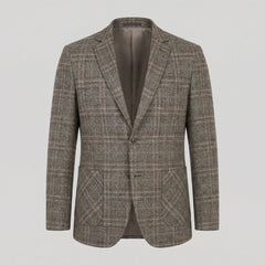 Checked blazer met lange mouwen