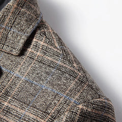 Checked blazer met lange mouwen
