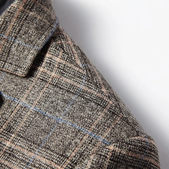 Checked blazer met lange mouwen
