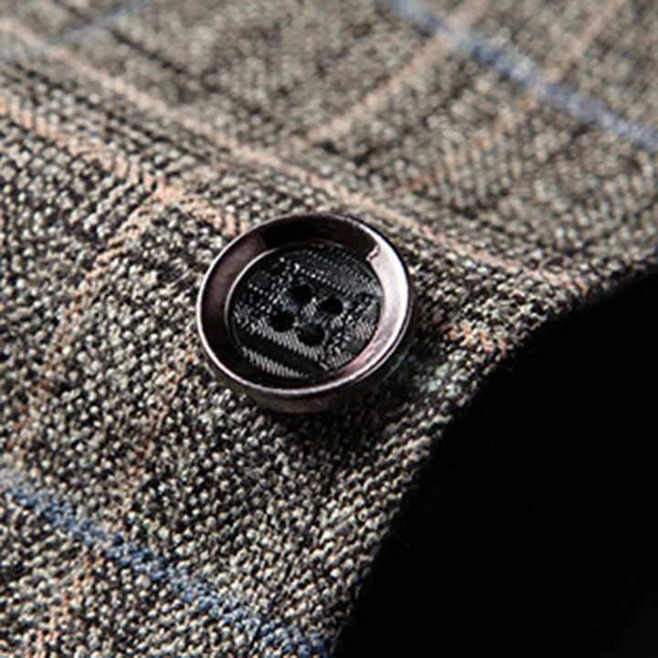 Checked blazer met lange mouwen