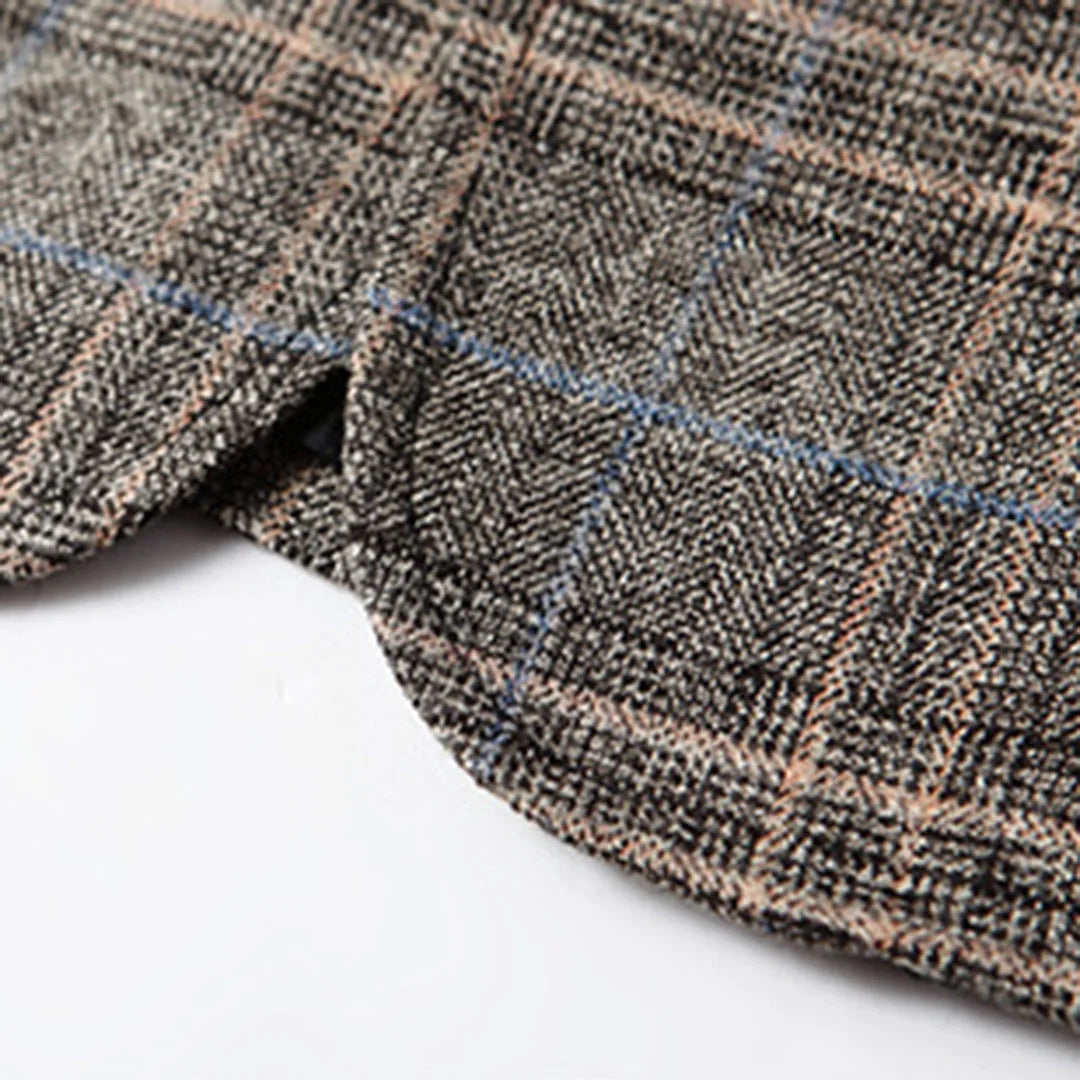 Checked blazer met lange mouwen