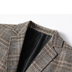 Checked blazer met lange mouwen