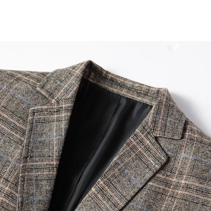 Checked blazer met lange mouwen