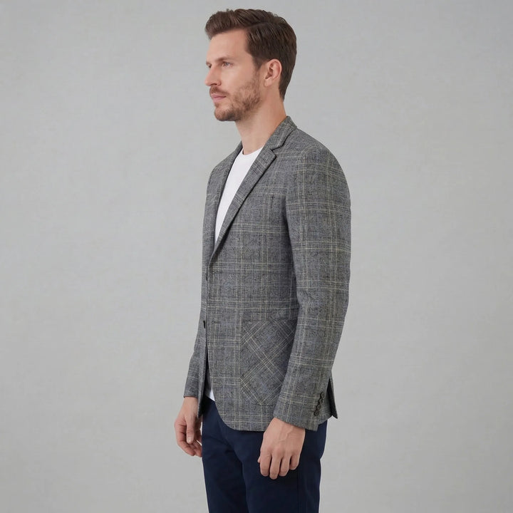 Checked blazer met lange mouwen