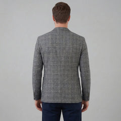 Checked blazer met lange mouwen