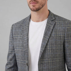 Checked blazer met lange mouwen