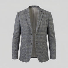 Checked blazer met lange mouwen