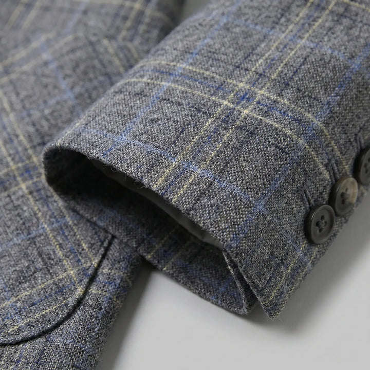 Checked blazer met lange mouwen