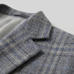 Checked blazer met lange mouwen