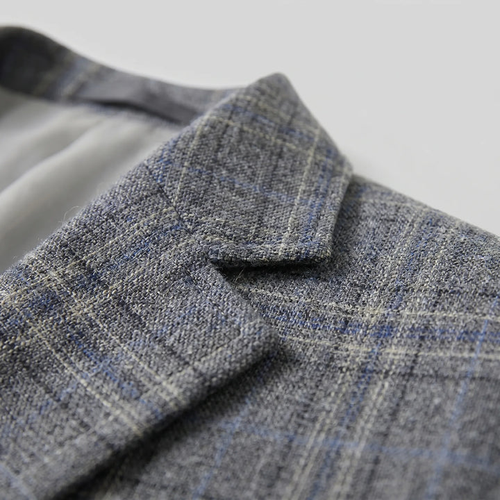 Checked blazer met lange mouwen