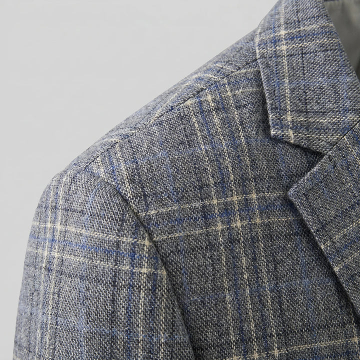 Checked blazer met lange mouwen