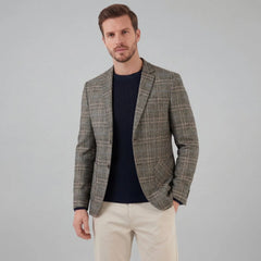 Checked blazer met lange mouwen