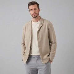 Beige blazer met knopen