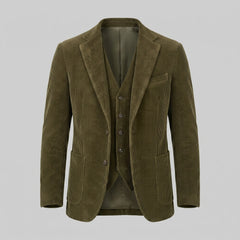 Heren corduroy blazer met vest