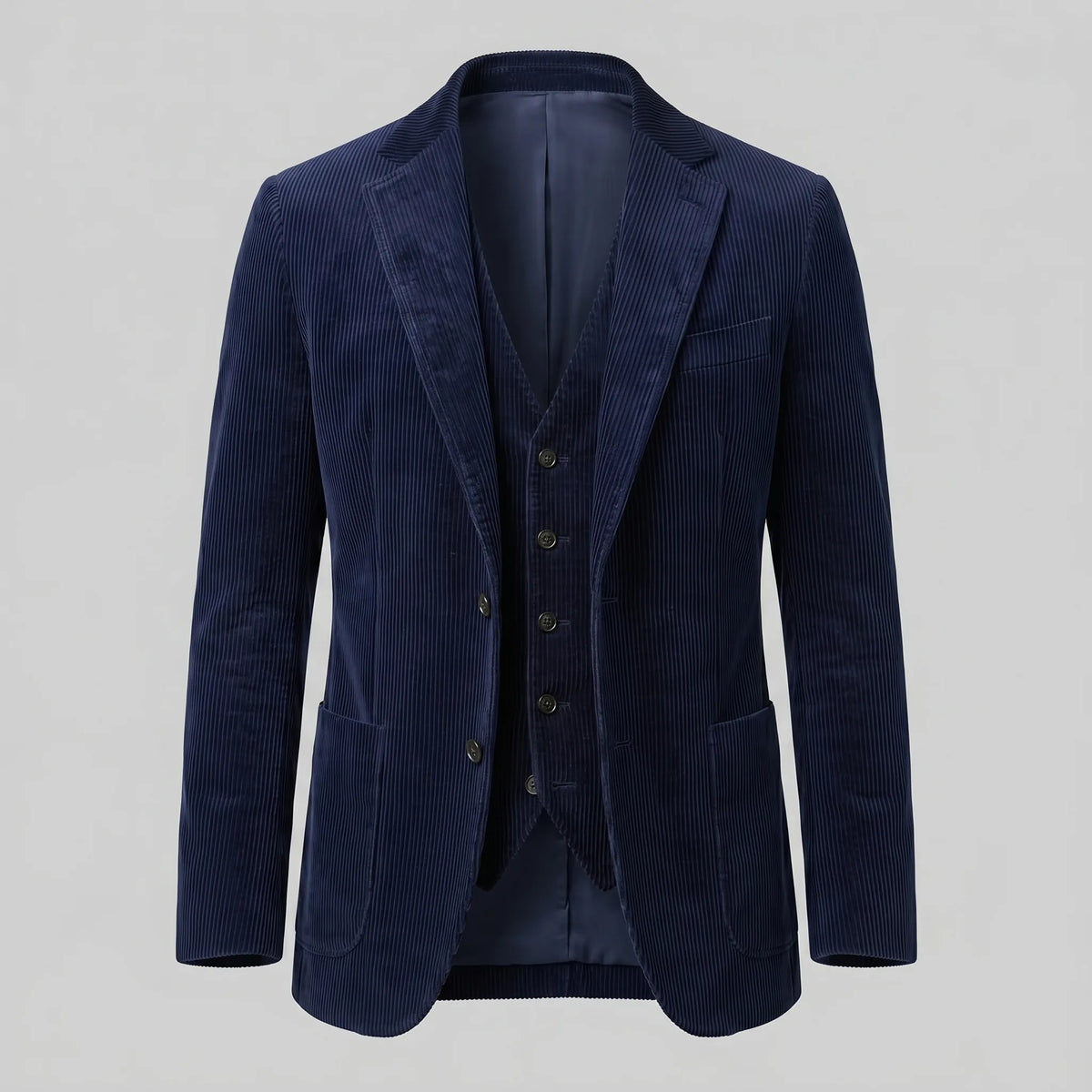 Heren corduroy blazer met vest