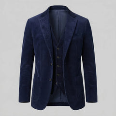 Heren corduroy blazer met vest