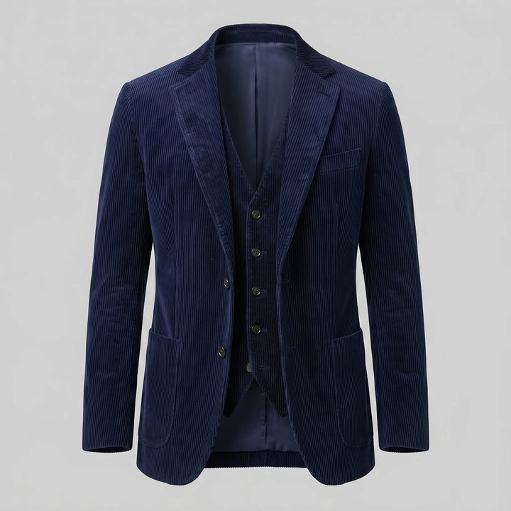 Heren corduroy blazer met vest