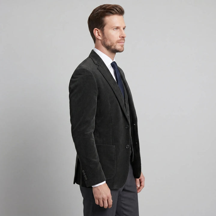 Heren corduroy blazer met vest