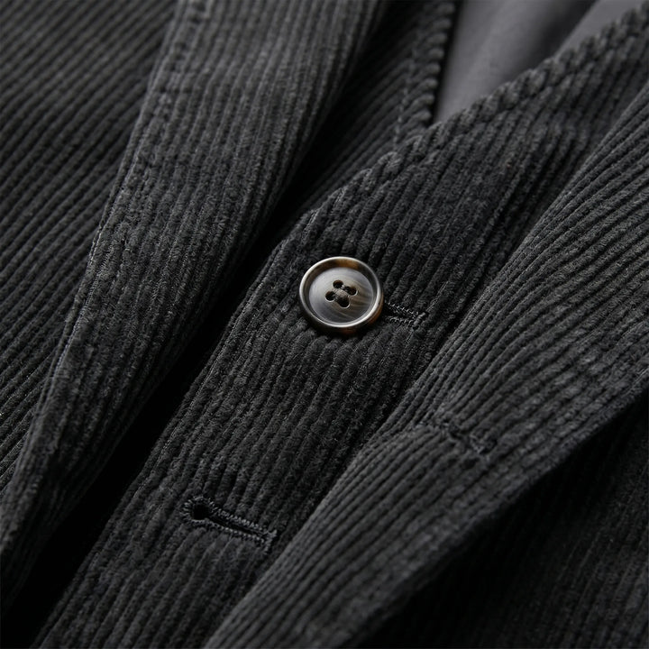 Heren corduroy blazer met vest