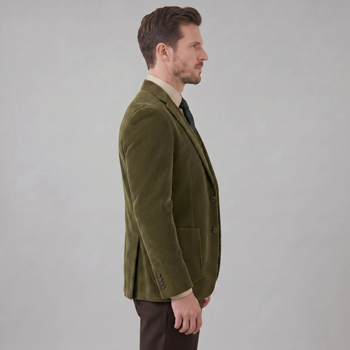 Heren corduroy blazer met vest