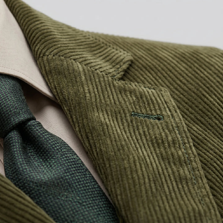 Heren corduroy blazer met vest