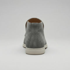 High-top suede loafers