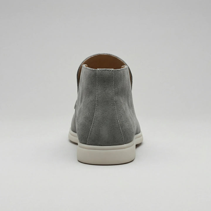 High-top suede loafers