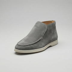 High-top suede loafers