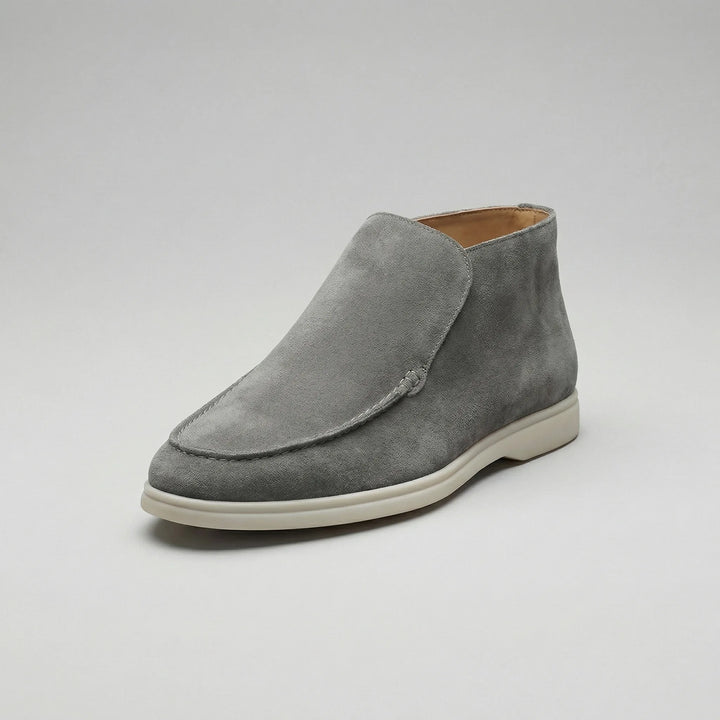 High-top suede loafers