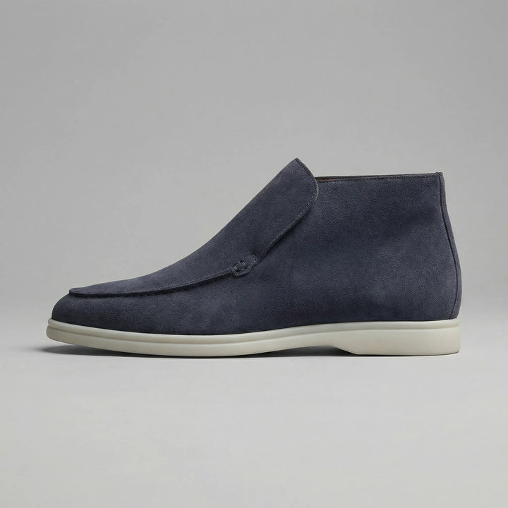 High-top suede loafers