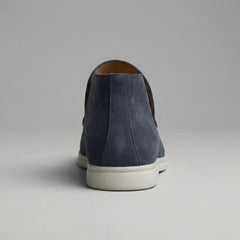 High-top suede loafers