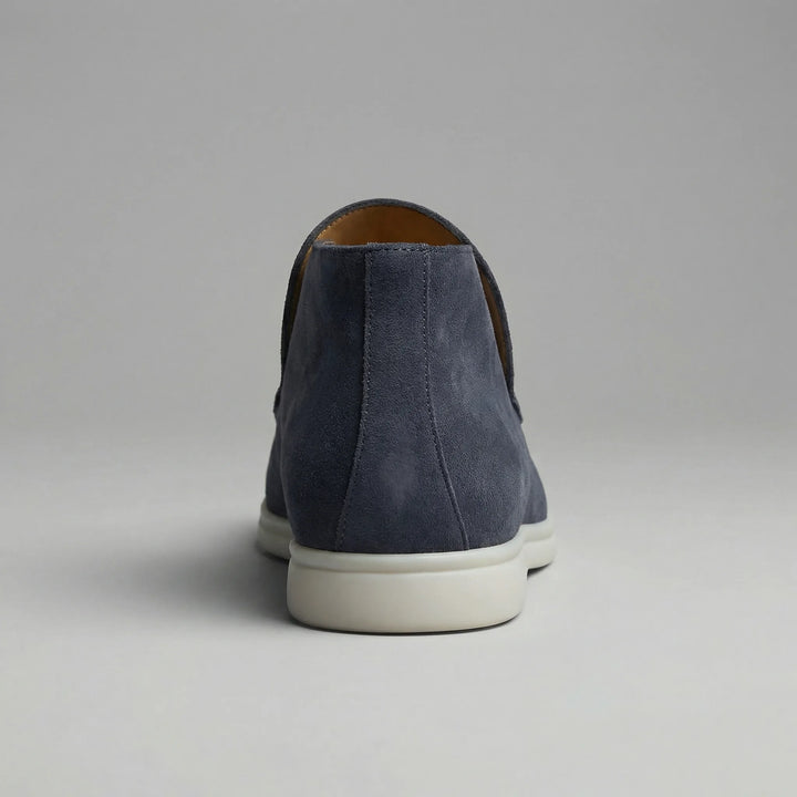 High-top suede loafers