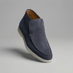 High-top suede loafers