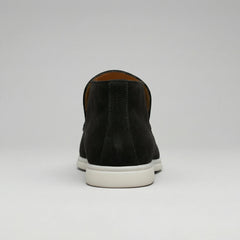 High-top suede loafers