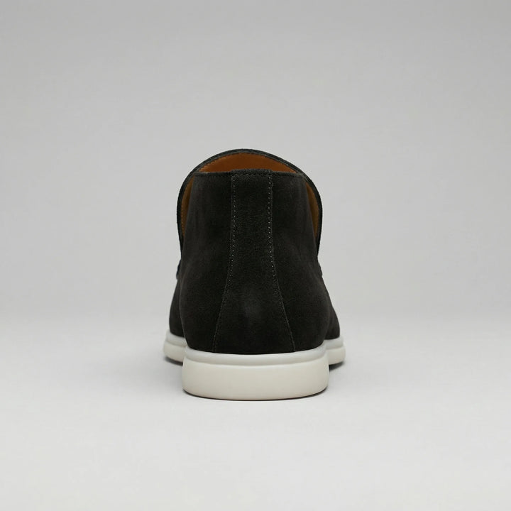 High-top suede loafers