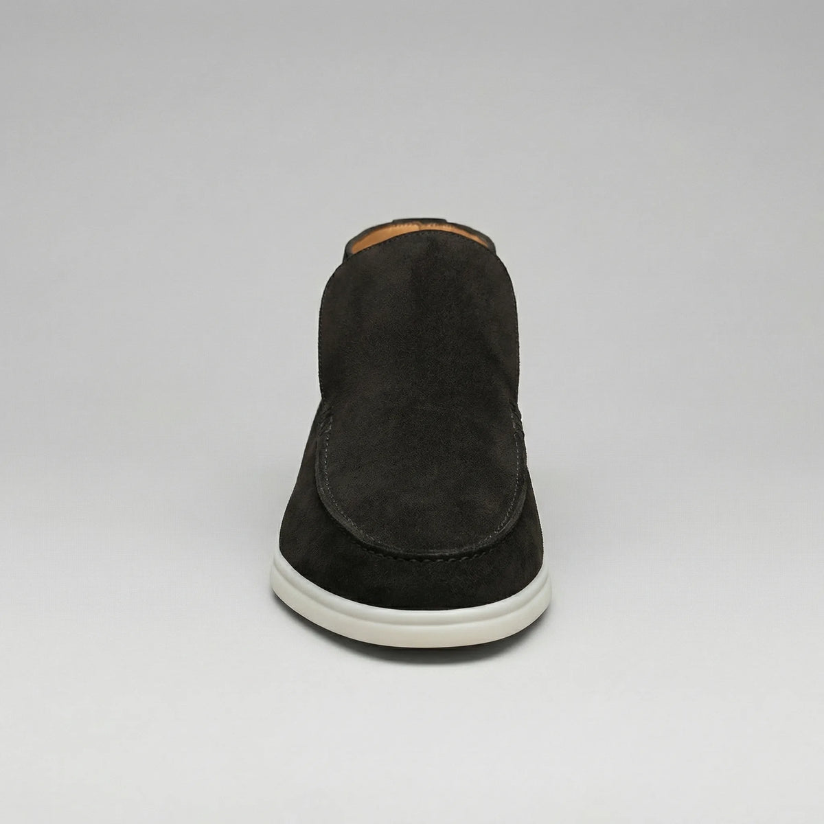 High-top suede loafers