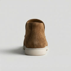 High-top suede loafers