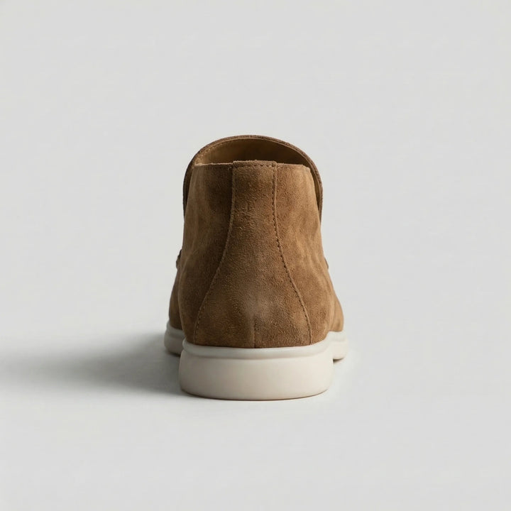 High-top suede loafers