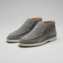 High-top suede loafers