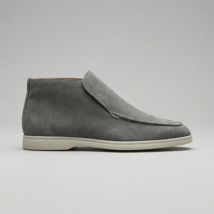 High-top suede loafers
