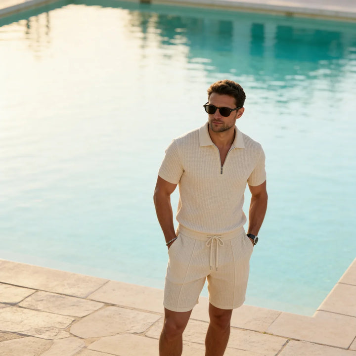 Polo en shorts set