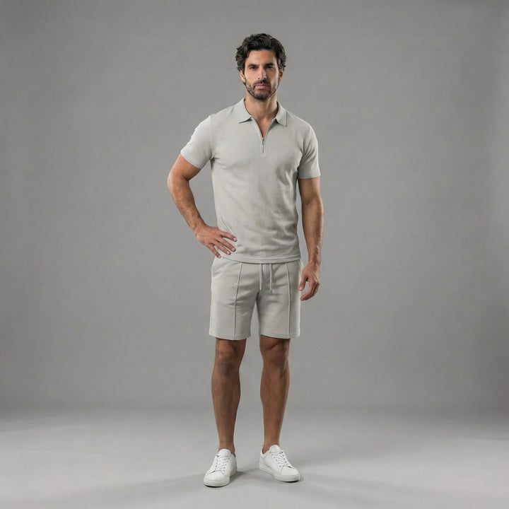 Polo shirt met korte mouwen en shorts