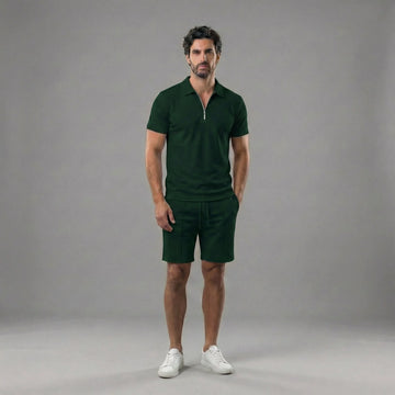 Polo shirt met korte mouwen en shorts