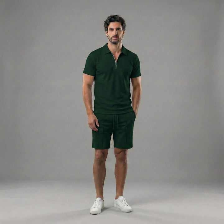 Polo shirt met korte mouwen en shorts