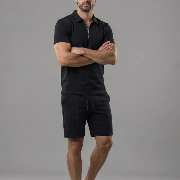 Polo shirt met korte mouwen en shorts