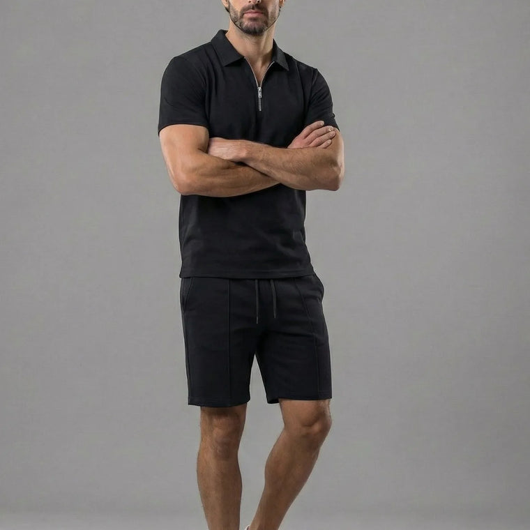 Polo shirt met korte mouwen en shorts